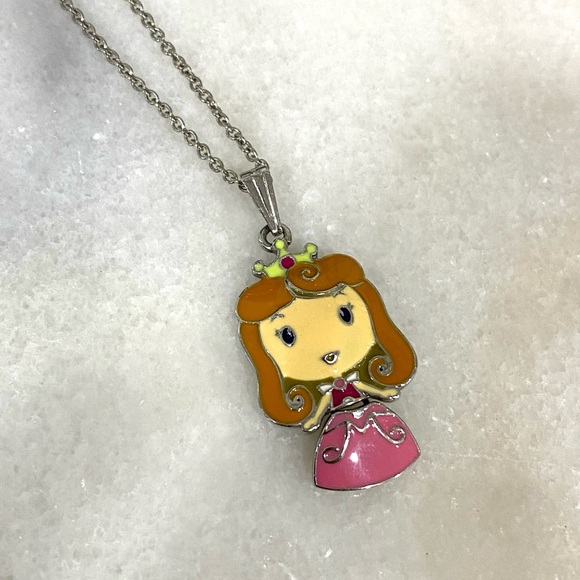 Disney Sleeping Beauty Aurora Silver Necklace - Picture 2 of 4